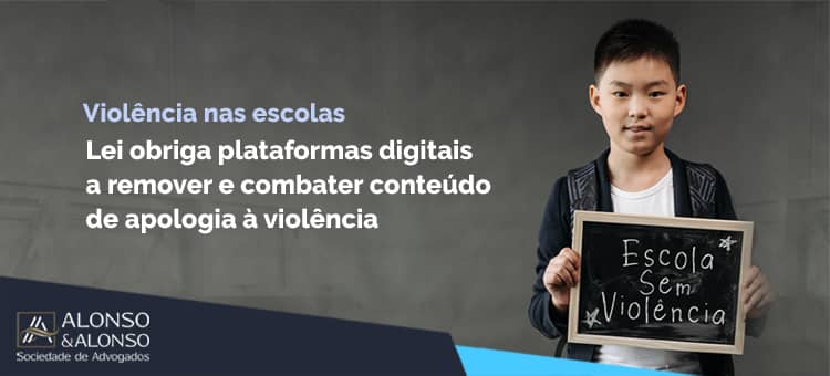 Lei obriga plataformas digitais a remover e combater conteúdo de apologia à violência.
